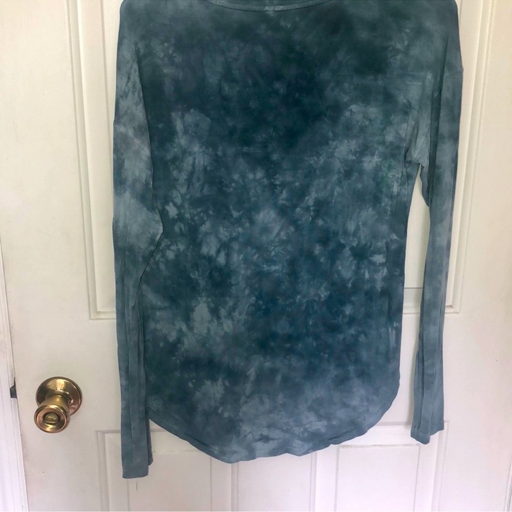 American Eagle Outfitters Green and Blue Long Sleeve Tunic - Picture 3 of 4